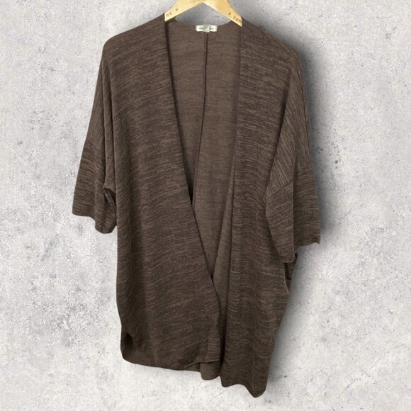 Urban Outfitters Oversized Knit Cardigan Sweater Heathered Brown Size XS Boho‎ - Picture 1 of 12